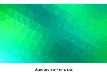 Dark green polygonal illustration, which consist of triangles. Geometric background in Origami style with gradient. Triangular design for your business in vector.