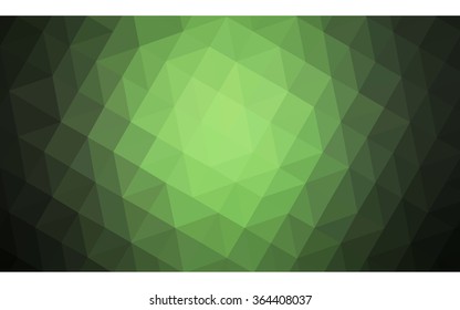 Dark green polygonal illustration, which consist of triangles. Geometric background in Origami style with gradient. Triangular design for your business in vector.