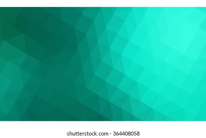 Dark green polygonal illustration, which consist of triangles. Geometric background in Origami style with gradient. Triangular design for your business in vector.