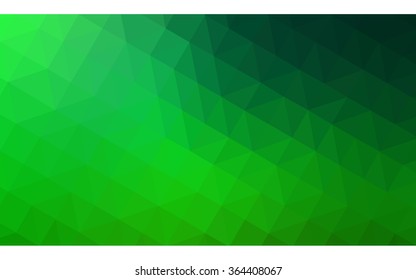 Dark green polygonal illustration, which consist of triangles. Geometric background in Origami style with gradient. Triangular design for your business in vector.
