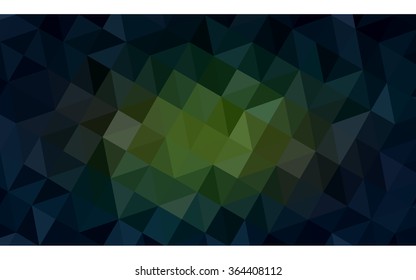 Dark green polygonal illustration, which consist of triangles. Geometric background in Origami style with gradient. Triangular design for your business in vector.