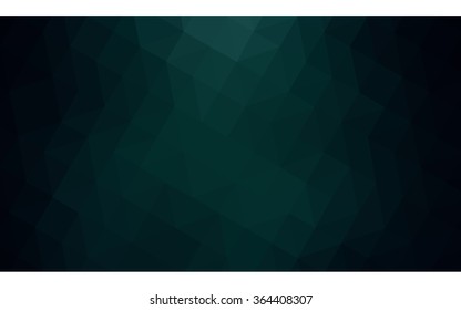 Dark green polygonal illustration, which consist of triangles. Geometric background in Origami style with gradient. Triangular design for your business in vector.