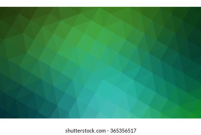 Dark green polygonal illustration, which consist of triangles. Geometric background in Origami style with gradient. Triangular design for your business in vector.