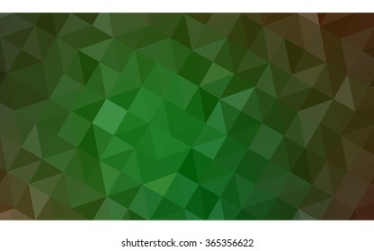 Dark green polygonal illustration, which consist of triangles. Geometric background in Origami style with gradient. Triangular design for your business in vector.