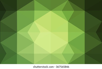 Dark green polygonal illustration, which consist of triangles. Geometric background in Origami style with gradient. Triangular design for your business.