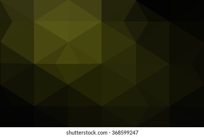 Dark green polygonal illustration, which consist of triangles. Geometric background in Origami style with gradient. Triangular design for your business.