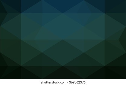 Dark green polygonal illustration, which consist of triangles. Geometric background in Origami style with gradient. Triangular design for your business.