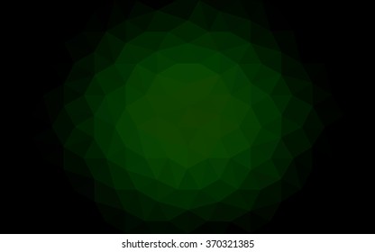 Dark green polygonal illustration, which consist of triangles. Geometric background in Origami style with gradient. Triangular design for your business.
