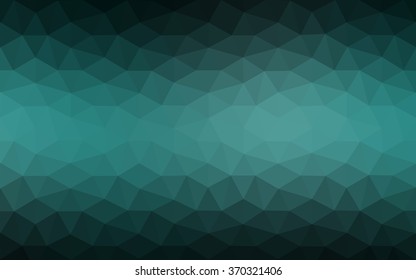 Dark green polygonal illustration, which consist of triangles. Geometric background in Origami style with gradient. Triangular design for your business.