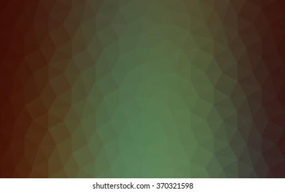 Dark green polygonal illustration, which consist of triangles. Geometric background in Origami style with gradient. Triangular design for your business.