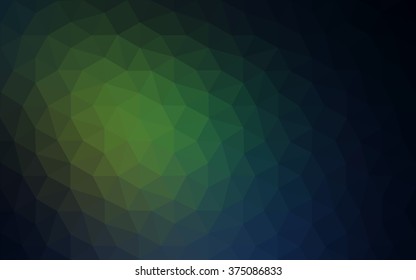 Dark green polygonal illustration, which consist of triangles. Geometric background in Origami style with gradient. Triangular design for your business.