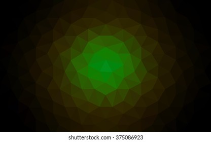 Dark green polygonal illustration, which consist of triangles. Geometric background in Origami style with gradient. Triangular design for your business.