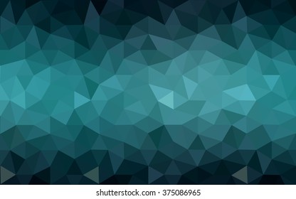 Dark green polygonal illustration, which consist of triangles. Geometric background in Origami style with gradient. Triangular design for your business.