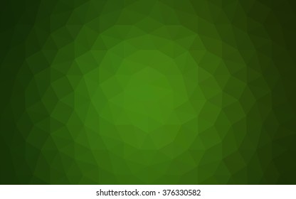 Dark green polygonal illustration, which consist of triangles. Geometric background in Origami style with gradient. Triangular design for your business.