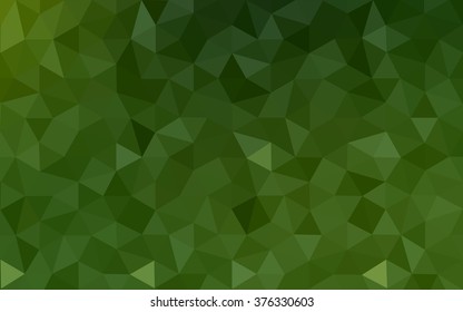 Dark green polygonal illustration, which consist of triangles. Geometric background in Origami style with gradient. Triangular design for your business.