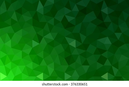 Dark green polygonal illustration, which consist of triangles. Geometric background in Origami style with gradient. Triangular design for your business.