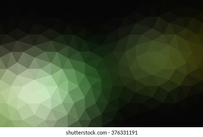 Dark green polygonal illustration, which consist of triangles. Geometric background in Origami style with gradient. Triangular design for your business.