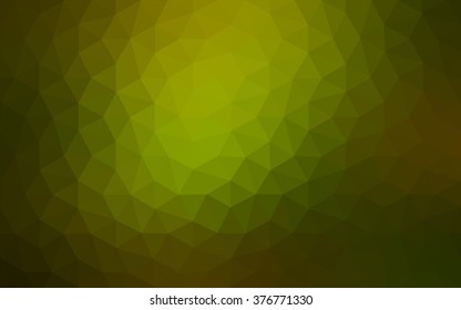 Dark green polygonal illustration, which consist of triangles. Geometric background in Origami style with gradient. Triangular design for your business.