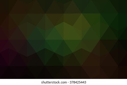 Dark green polygonal illustration, which consist of triangles. Geometric background in Origami style with gradient. Triangular design for your business.