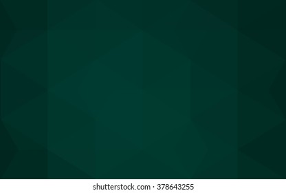 Dark green polygonal illustration, which consist of triangles. Geometric background in Origami style with gradient. Triangular design for your business.