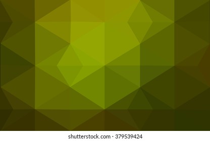 Dark green polygonal illustration, which consist of triangles. Geometric background in Origami style with gradient. Triangular design for your business.