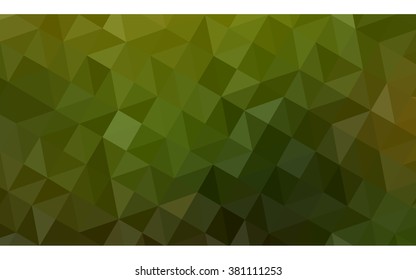 Dark green polygonal illustration, which consist of triangles. Geometric background in Origami style with gradient. Triangular design for your business.