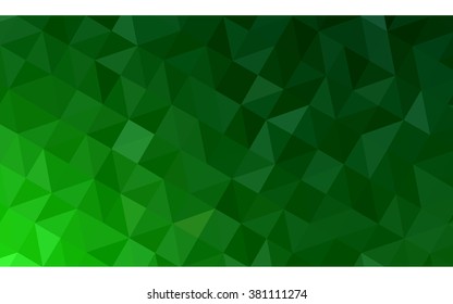 Dark green polygonal illustration, which consist of triangles. Geometric background in Origami style with gradient. Triangular design for your business.