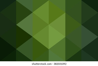 Dark green polygonal illustration, which consist of triangles. Geometric background in Origami style with gradient. Triangular design for your business.