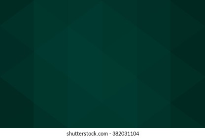 Dark green polygonal illustration, which consist of triangles. Geometric background in Origami style with gradient. Triangular design for your business.