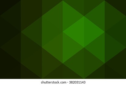 Dark green polygonal illustration, which consist of triangles. Geometric background in Origami style with gradient. Triangular design for your business.