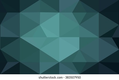 Dark green polygonal illustration, which consist of triangles. Geometric background in Origami style with gradient. Triangular design for your business.