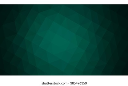 Dark green polygonal illustration, which consist of triangles. Geometric background in Origami style with gradient. Triangular design for your business.