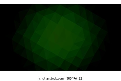 Dark green polygonal illustration, which consist of triangles. Geometric background in Origami style with gradient. Triangular design for your business.