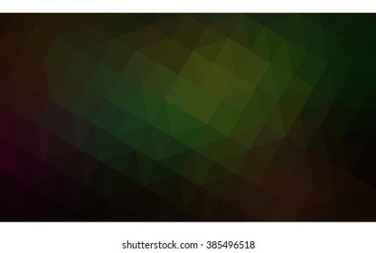 Dark green polygonal illustration, which consist of triangles. Geometric background in Origami style with gradient. Triangular design for your business.