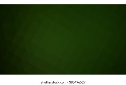 Dark green polygonal illustration, which consist of triangles. Geometric background in Origami style with gradient. Triangular design for your business.