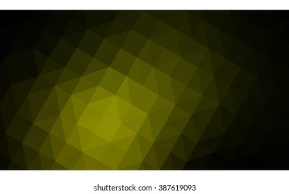 Dark green polygonal illustration, which consist of triangles. Geometric background in Origami style with gradient. Triangular design for your business.