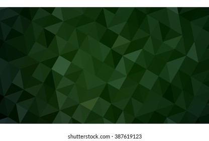 Dark green polygonal illustration, which consist of triangles. Geometric background in Origami style with gradient. Triangular design for your business.