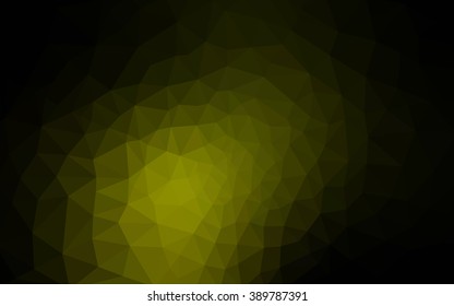 Dark green polygonal illustration, which consist of triangles. Geometric background in Origami style with gradient. Triangular design for your business.