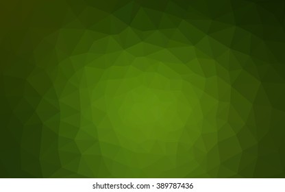 Dark green polygonal illustration, which consist of triangles. Geometric background in Origami style with gradient. Triangular design for your business.