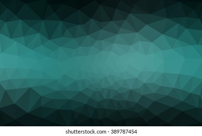 Dark green polygonal illustration, which consist of triangles. Geometric background in Origami style with gradient. Triangular design for your business.