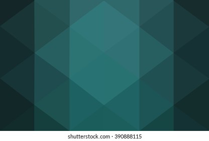 Dark green polygonal illustration, which consist of triangles. Geometric background in Origami style with gradient. Triangular design for your business.