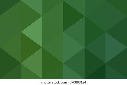 Dark green polygonal illustration, which consist of triangles. Geometric background in Origami style with gradient. Triangular design for your business.