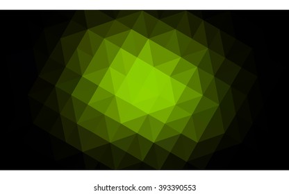 Dark green polygonal illustration, which consist of triangles. Geometric background in Origami style with gradient. Triangular design for your business.