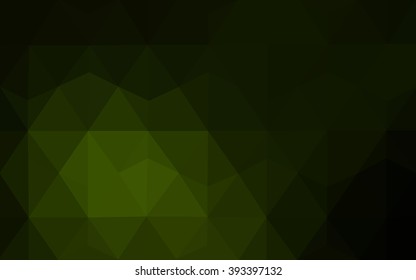 Dark green polygonal illustration, which consist of triangles. Geometric background in Origami style with gradient. Triangular design for your business.