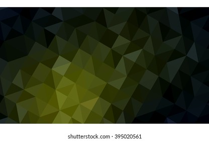Dark green polygonal illustration, which consist of triangles. Geometric background in Origami style with gradient. Triangular design for your business.