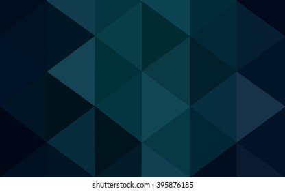 Dark green polygonal illustration, which consist of triangles. Geometric background in Origami style with gradient. Triangular design for your business.
