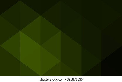 Dark green polygonal illustration, which consist of triangles. Geometric background in Origami style with gradient. Triangular design for your business.
