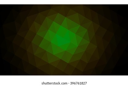 Dark green polygonal illustration, which consist of triangles. Geometric background in Origami style with gradient. Triangular design for your business.