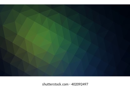 Dark green polygonal illustration, which consist of triangles. Geometric background in Origami style with gradient. Triangular design for your business.