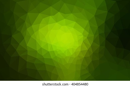 Dark green polygonal illustration, which consist of triangles. Geometric background in Origami style with gradient. Triangular design for your business.